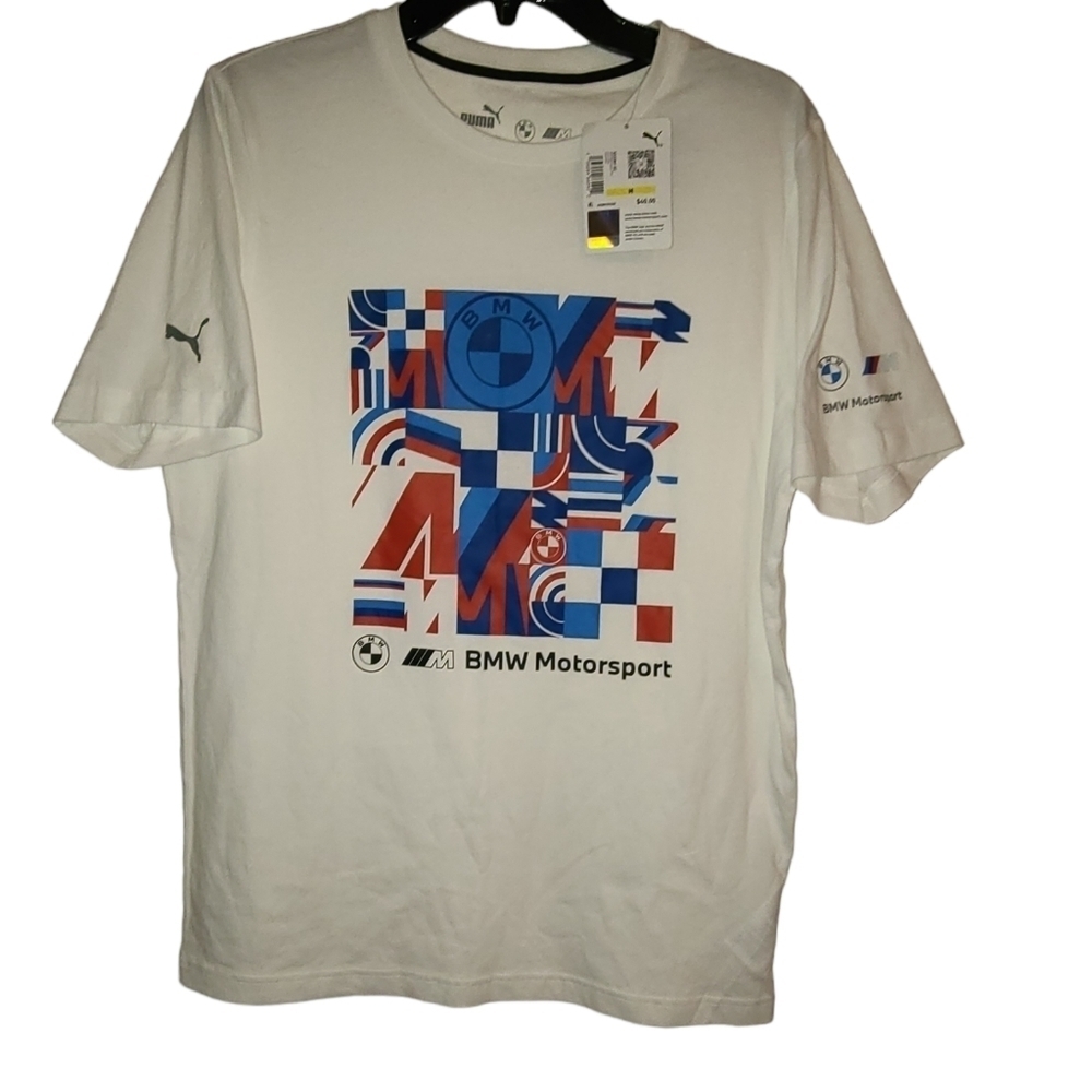 Puma BMW Motorsport Graphic MMS Mixup Logo Tee White Mens